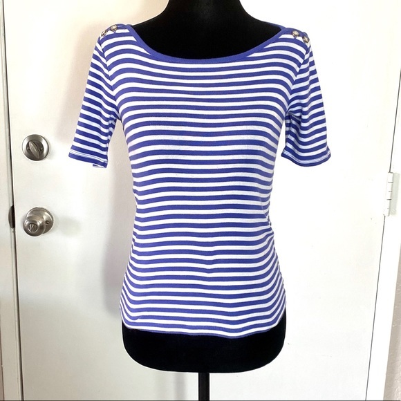 Ann Taylor Tops - Ann Taylor Petite Striped Top